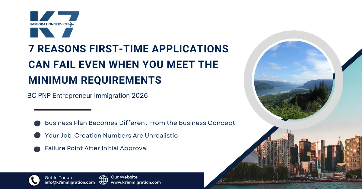 BC PNP Entrepreneur Immigration 2026: 7 Reasons First-Time Applications Can Fail Even When You Meet the Minimum Requirements