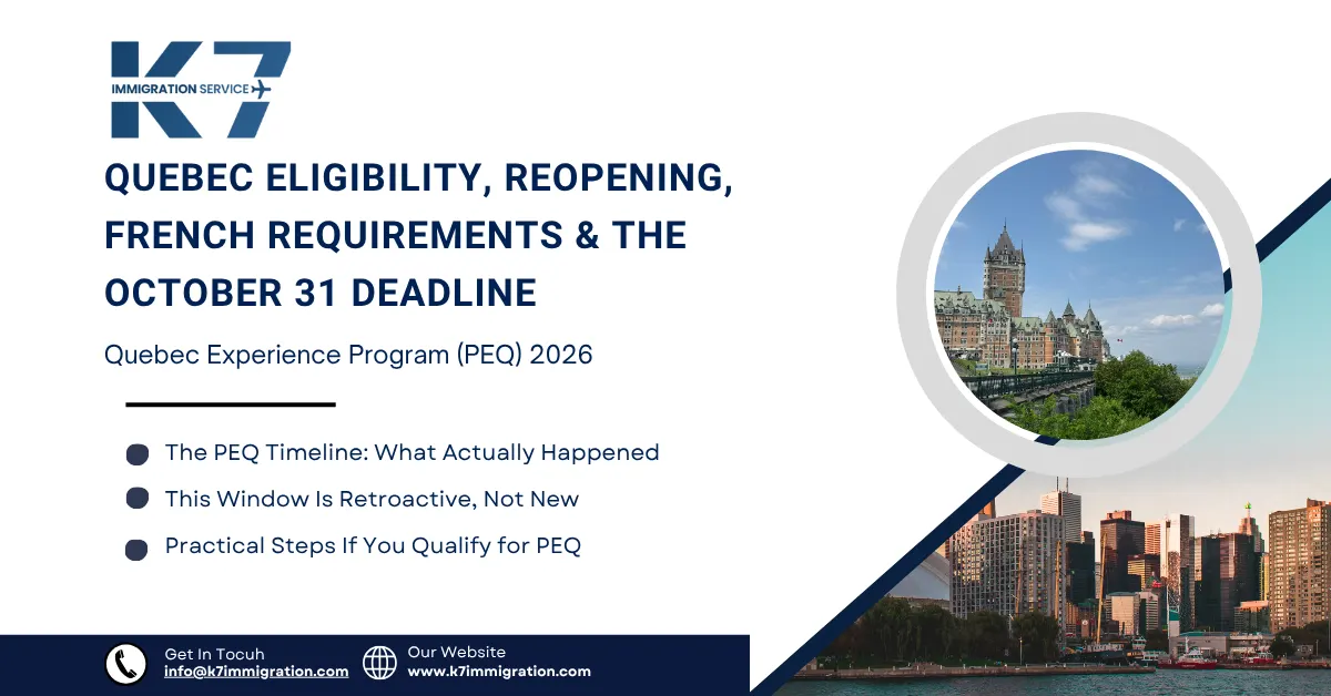 Quebec Experience Program (PEQ) 2026: Eligibility, Reopening, French Requirements & the October 31 Deadline