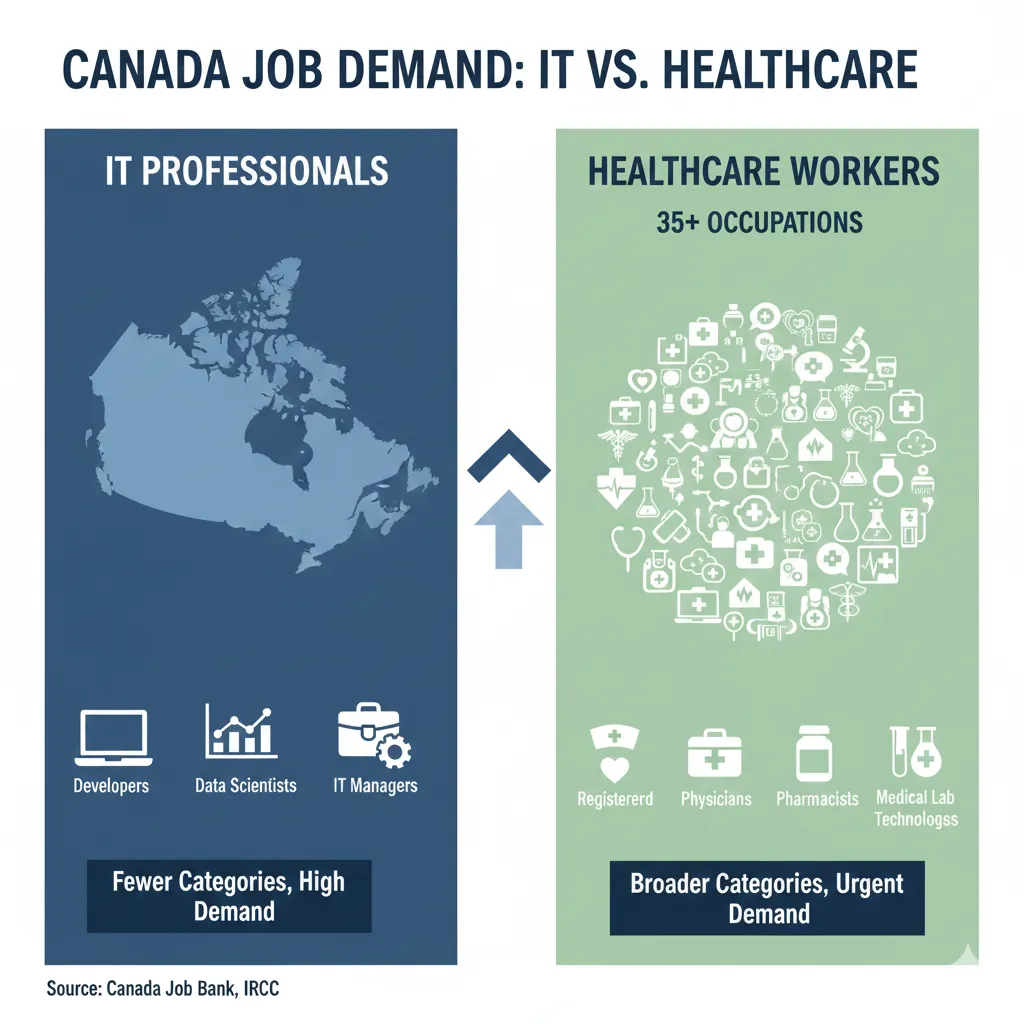 canada jobs : IT vs healthcare